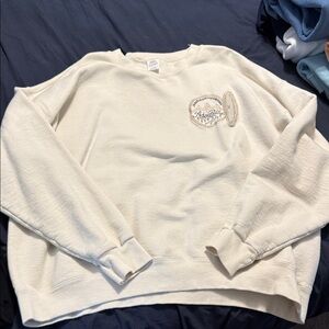 Adventure Embroidered Cream Sweatshirt